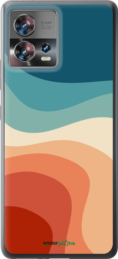Силиконовый чехол В стиле ретро с волнами для Motorola Edge 30 Fusion 5G - 6531u-3198 изображение 