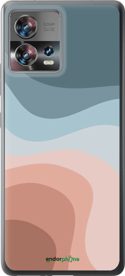 Силиконовый чехол С синими и розовыми волнами в стиле ретро для Motorola Edge 30 Fusion 5G - 6532u-3198 изображение 
