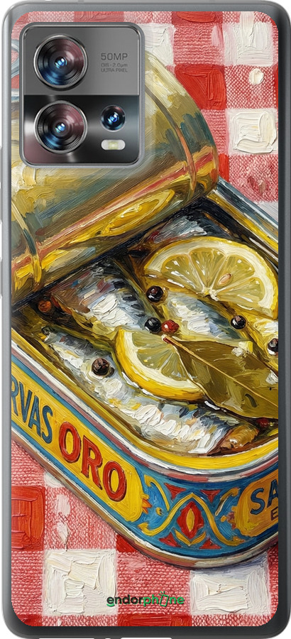 Силиконовый чехол Vintage Sardine Tin Phone для Motorola Edge 30 Fusion 5G - 6772u-3198 изображение 