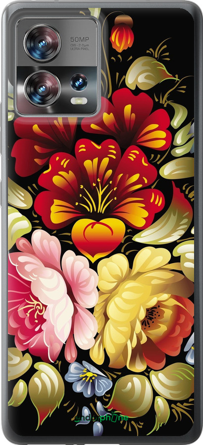Силиконовый чехол Хохлома 6 для Motorola Edge 30 Fusion 5G - 829u-3198 изображение 