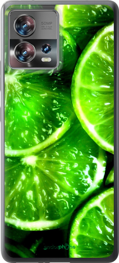 Силиконовый чехол Зелёные дольки лимона для Motorola Edge 30 Fusion 5G - 852u-3198 изображение 
