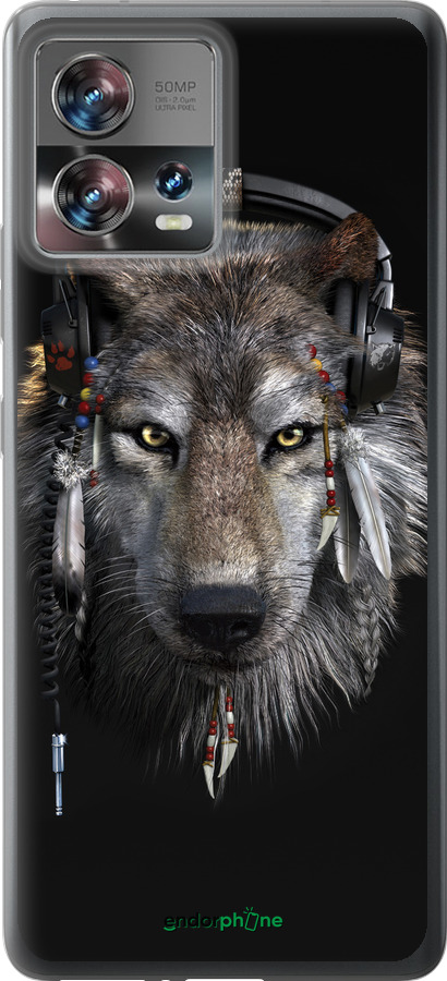 Силиконовый чехол Волк-меломан для Motorola Edge 30 Fusion 5G - 875u-3198 изображение 