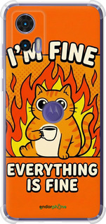 Силіконовий протиударний с посиленими кутами чохол 'Funny Cat' для Motorola Edge 30 Neo зображення 5