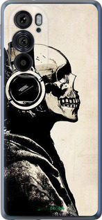 Силиконовый чехол Скелет-меломан v2 для Motorola Edge 30 Pro - 1200u-2826 изображение 