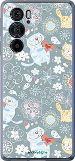 Силиконовый чехол Котята v3 для Motorola Edge 30 Pro - 1223u-2826 изображение 