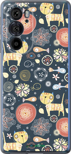 Силиконовый чехол Котята v4 для Motorola Edge 30 Pro - 1224u-2826 изображение 