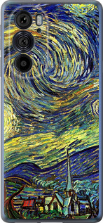 Силиконовый чехол Винсент Ван Гог. Звёздная ночь для Motorola Edge 30 Pro - 163u-2826 изображение 