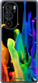 Силиконовый чехол брызги краски для Motorola Edge 30 Pro - 3957u-2826 изображение 