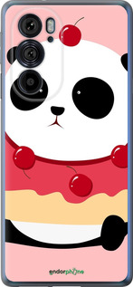 Силіконовий чехол Панда з пончиком для Motorola Edge 30 Pro - 3991u-2826 изображение 