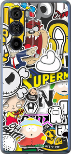 Силиконовый чехол Popular logos для Motorola Edge 30 Pro - 4023u-2826 изображение 