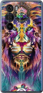 Силиконовый чехол Люминесцентный лев для Motorola Edge 30 Pro - 4037u-2826 изображение 