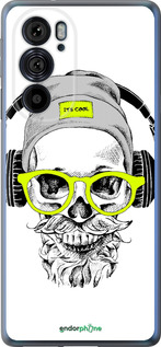 Силиконовый чехол Череп в очках и наушниках для Motorola Edge 30 Pro - 4144u-2826 изображение 