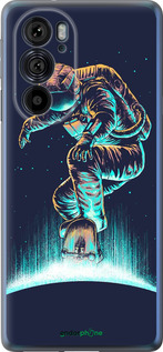 Силиконовый чехол Космонавт на скейтборде для Motorola Edge 30 Pro - 4145u-2826 изображение 