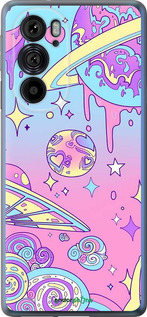 Силиконовый чехол Розовая галактика для Motorola Edge 30 Pro - 4146u-2826 изображение 