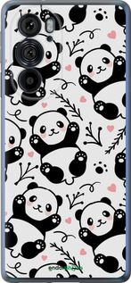 Силиконовый чехол Панды для Motorola Edge 30 Pro - 4318u-2826 изображение 