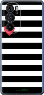 Силиконовый чехол Черно-белые полосы для Motorola Edge 30 Pro - 4461u-2826 изображение 
