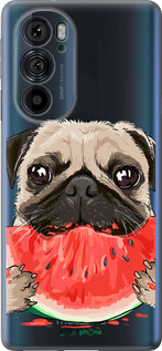 Силиконовый чехол Мопс и арбуз для Motorola Edge 30 Pro - 4665u-2826 изображение 