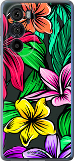 Силиконовый чехол Тропические цветы 1 для Motorola Edge 30 Pro - 4753u-2826 изображение 