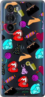 Силиконовый чехол stickers для Motorola Edge 30 Pro - 4757u-2826 изображение 