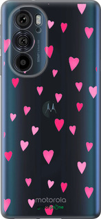 Силиконовый чехол Сердечки 2 для Motorola Edge 30 Pro - 4763u-2826 изображение 