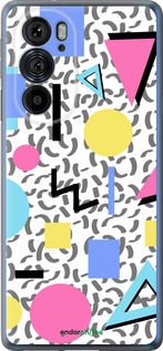 Силиконовый чехол Color shapes для Motorola Edge 30 Pro - 4893u-2826 изображение 