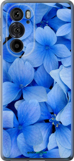 Силиконовый чехол Синие цветы для Motorola Edge 30 Pro - 526u-2826 изображение 