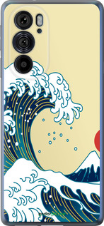 Силиконовый чехол Японские волны для Motorola Edge 30 Pro - 5533u-2826 изображение 
