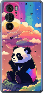 Силиконовый чехол Панда в облаках для Motorola Edge 30 Pro - 5585u-2826 изображение 