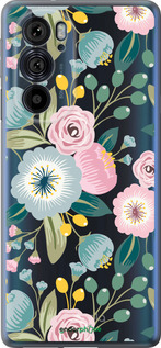 Силиконовый чехол Цветочные обои v2 для Motorola Edge 30 Pro - 5602u-2826 изображение 