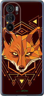 Силиконовый чехол Лиса геометрия для Motorola Edge 30 Pro - 5607u-2826 изображение 