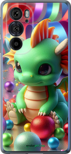 Силиконовый чехол Веселый дракончик для Motorola Edge 30 Pro - 5812u-2826 изображение 