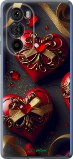 Силиконовый чехол Сердечки v4 для Motorola Edge 30 Pro - 5834u-2826 изображение 