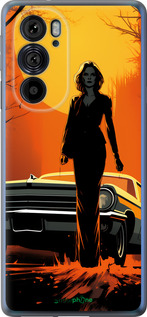 Силиконовый чехол Чехол для телефона Девушка возле автомобиля для Motorola Edge 30 Pro - 5946u-2826 изображение 