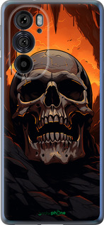 Силиконовый чехол Череп в пещере для Motorola Edge 30 Pro - 5959u-2826 изображение 