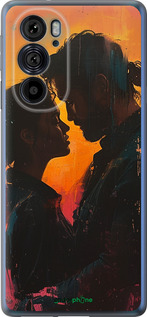 Силиконовый чехол Любовь на полотне для Motorola Edge 30 Pro - 6067u-2826 изображение 