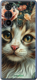 Силиконовый чехол Cats and flowers для Motorola Edge 30 Pro - 6069u-2826 изображение 