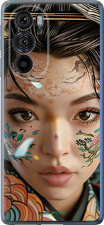 Силиконовый чехол Взгляд души самурая для Motorola Edge 30 Pro - 6076u-2826 изображение 