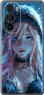 Силиконовый чехол Аниме-дива под дождем для Motorola Edge 30 Pro - 6120u-2826 изображение 