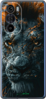 Силиконовый чехол Пламенный лев для Motorola Edge 30 Pro - 6153u-2826 изображение 
