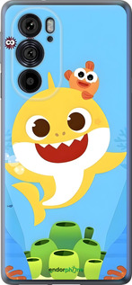 Силиконовый чехол Бейби Шарк для Motorola Edge 30 Pro - 6303u-2826 изображение 