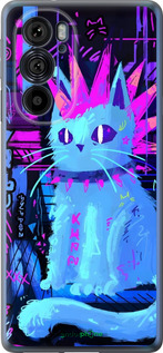 Силиконовый чехол Кот панк для Motorola Edge 30 Pro - 6311u-2826 изображение 