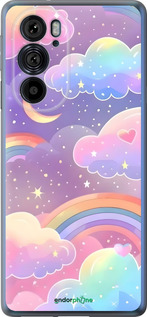 Силиконовый чехол Облака и радуга для Motorola Edge 30 Pro - 6312u-2826 изображение 