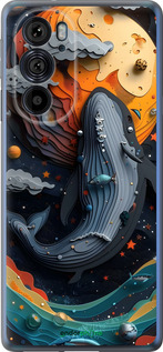 Силиконовый чехол Кит в космосе для Motorola Edge 30 Pro - 6328u-2826 изображение 