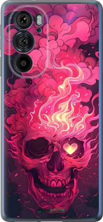 Силиконовый чехол Череп арт для Motorola Edge 30 Pro - 6385u-2826 изображение 