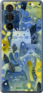 Силиконовый чехол С изображением кошачьего леса для Motorola Edge 30 Pro - 6447u-2826 изображение 