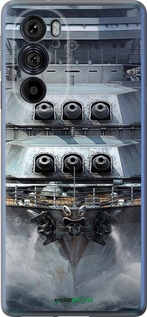 Силиконовый чехол Линкор, world of tanks, wargaming, военный корабль для Motorola Edge 30 Pro - 6453u-2826 изображение 
