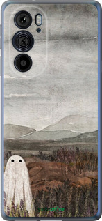 Силиконовый чехол Одинокий призрак на фоне гор для Motorola Edge 30 Pro - 6486u-2826 изображение 