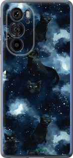 Силиконовый чехол Изображение Кошек с тёмной акварелью для Motorola Edge 30 Pro - 6521u-2826 изображение 