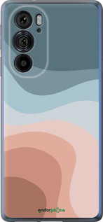 Силиконовый чехол С синими и розовыми волнами в стиле ретро для Motorola Edge 30 Pro - 6532u-2826 изображение 