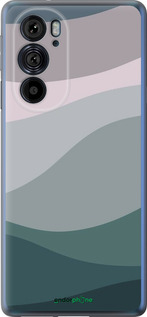 Силиконовый чехол С фиолетовым и бирюзовым ретро-стилем и волнами для Motorola Edge 30 Pro - 6533u-2826 изображение 
